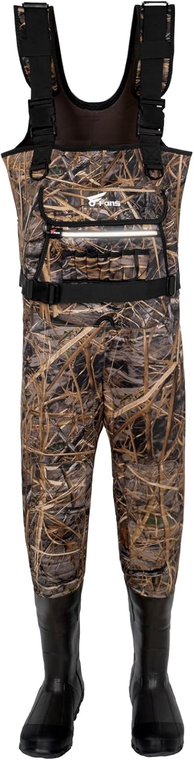8 Fans Hunting Waders with 1000G Insulation Rubber Boots, Neoprene Chest Wader, Waterproof Bootfoot Waders for Men & Women - Image 6