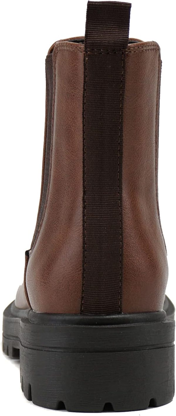 Soda Pilot ~ Women Lug Sole Low Heel Chelsea Fashion Ankle Bootie w/Double Elastic Gore - Image 2